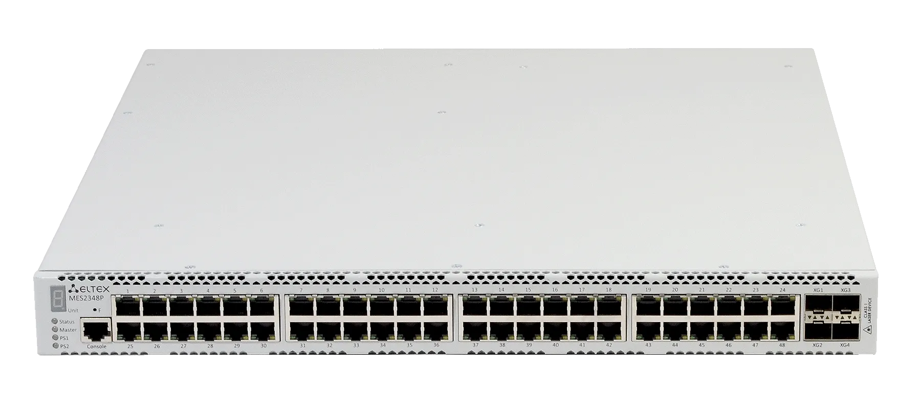 Ethernet-коммутатор MES2300-48P, 48xPoE/PoE+ (1G) + 4x1G/10G SFP+, L3, модульная система питания